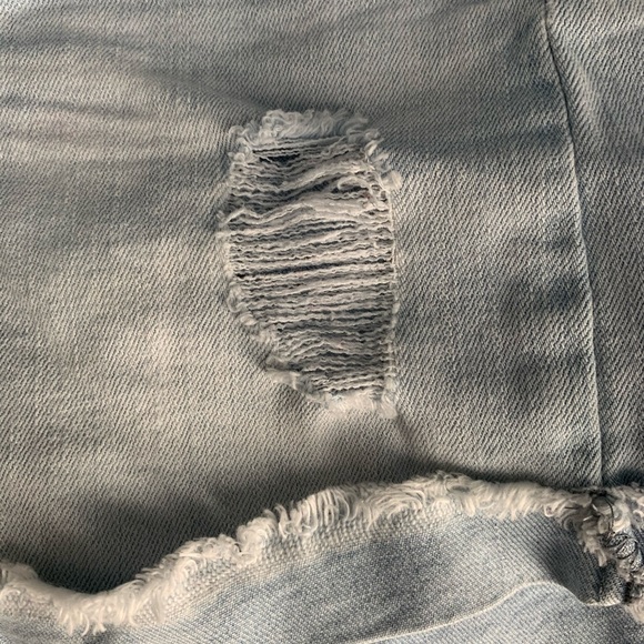 Light Wash Jean Shorts - Picture 3 of 6